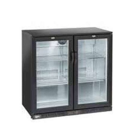 Arrière-bar Ext Noir Groupe Logé 2 Portes battantes vitrées 201L