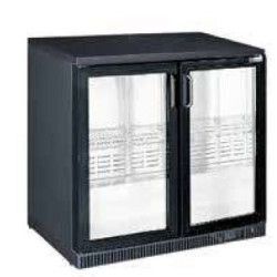 Arrière-bar Ext Noir Groupe Logé 2 Portes battantes vitrées 227L