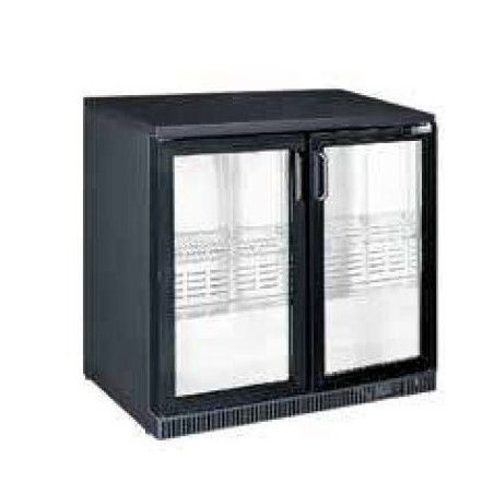 Arrière-bar Ext Noir Groupe Logé 2 Portes battantes vitrées 227L