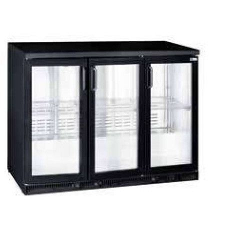 Arrière-bar Ext Noir Groupe Logé 3 Portes coulissantes vitrées 341L