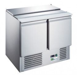 Saladette 2 Portes Profondeur 700mm Dessus Bacs GN1/1 240 litres