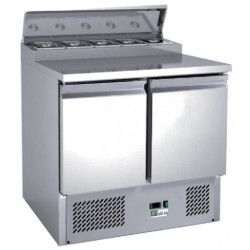 Saladette 2 Portes Profondeur 700mm Dessus Bacs GN1/6 240 litres