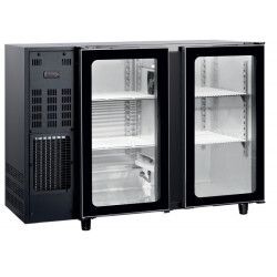 Arrière-bar Ext Noir Groupe Logé 2 Portes battantes vitrées 229L