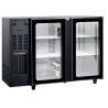 Arrière-bar Ext Noir Groupe Logé 2 Portes battantes vitrées 229L
