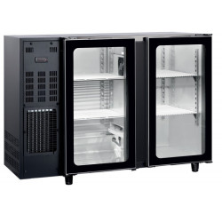 Arrière-bar Ext Noir Groupe Logé 2 Portes battantes vitrées 283L