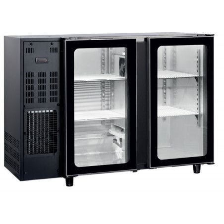 Arrière-bar Ext Noir Groupe Logé 2 Portes battantes vitrées 283L