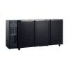 Arrière-bar inox Froid Ventilé Groupe Logé 3 portes pleines 466L