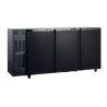 Arrière-bar Ext Noir Groupe logé 3 portes battantes vitrées 466L