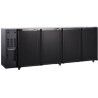 Arrière-bar Ext Noir Froid Ventilé Groupe Logé 4 portes pleines 521L