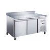 Table réfrigérée Positive Snaking Avec dosseret 228L 2 portes pleines Dessus inox