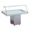 Vitrine 940mm réfrigérée à poissons Groupe Logé Froid statique