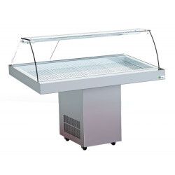 Vitrine 1410mm réfrigérée à poissons Groupe Logé Froid statique