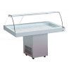 Vitrine 1410mm réfrigérée à poissons Groupe Logé Froid statique