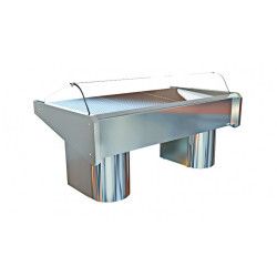 Vitrine 2500mm réfrigérée à poissons Groupe Logé Froid statique