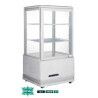 Vitrine réfrigérée Positive Blanche 4 faces Vitrées 58L à poser