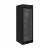 Armoire froide positive 382L Ext Noir 1 porte vitrée Groupe Logé R600A