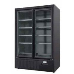 Vitrine murale Ventilée Noire Groupe logé 2 Portes battantes vitrées Surface 1,15m²