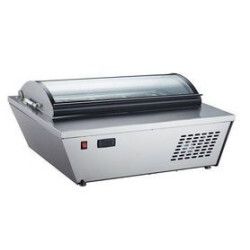 Présentoir crème glacée Couvercle en verre incurvé 67L