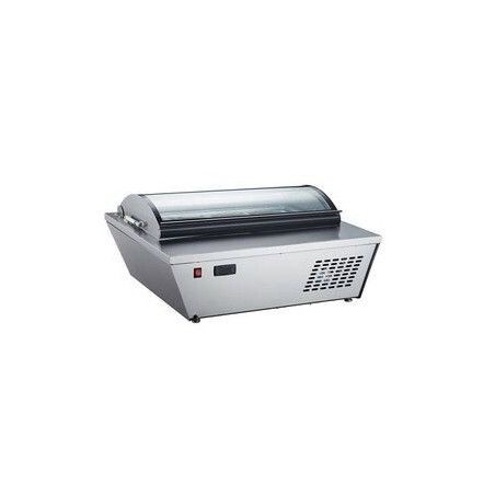 Présentoir crème glacée Couvercle en verre incurvé 67L