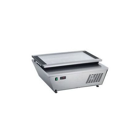 Présentoir crème glacée Couvercle en verre droit 77L