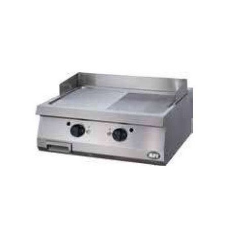 Grill gaz lisse/nairuré Chrome Surface 800 x 700 2 zones cuisson P14Kw