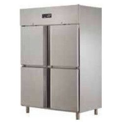 Armoire froide négative 1410L Ext inox 4 Portillons pleins Groupe Logé