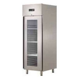 Armoire froide positive 610L Ext Inox 1 porte vitrée Groupe Logé