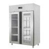 Armoire froide positive 1410L Ext Inox 2 portes vitrées Groupe Logé