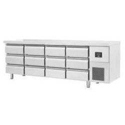 Table réfrigérée Négative Sans dosseret 625L 12 tiroirs Dessus inox