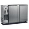 Arrière-bar inox Froid Ventilé Groupe Logé 2 portes pleines 283L
