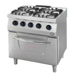 Fourneau Gaz 4 brûleurs sur Four Electrique statique GN2/1 P36Kw