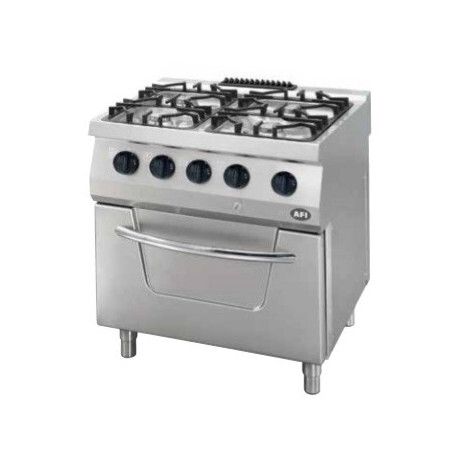 Fourneau Gaz 4 brûleurs sur Four Electrique statique GN2/1 P36Kw