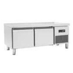 Soubassement réfrigéré Positif Sans dosseret 170L 2 grands tiroirs Dessus inox