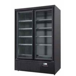 Vitrine murale Ventilée Noire Groupe logé 2 Portes battantes vitréees Surface 1m²