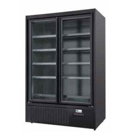 Vitrine murale Ventilée Noire Groupe logé 2 Portes battantes vitréees Surface 1m²