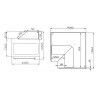 Meuble angle réfrigéré 90°E sans réserve vitrage bas M1000 Groupe logé