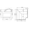 Meuble angle réfrigéré 90°I sans réserve vitrage bas M1000 Groupe logé