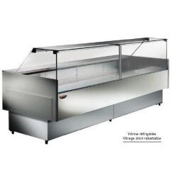 Vitrine réfrigérée Lg2960mm sans réserve vitrage droit rabattable M900 Groupe Logé