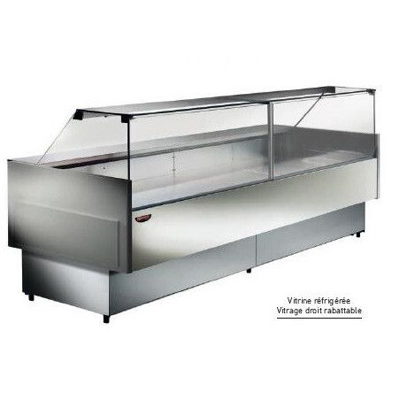 Vitrine réfrigérée Lg2960mm sans réserve vitrage droit rabattable M900 Groupe Logé