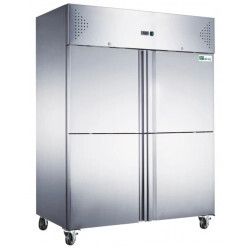 Armoire froide négative 1400L inox 4 PortIllons pleins Groupe Logé