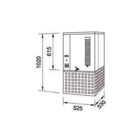 Refroidisseur eau Vertical Cuve 50L Débit 50L/h de +20°C à +1°C