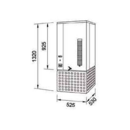Refroidisseur eau Vertical Cuve 90L Débit 80L/h de +20°C à +1°C