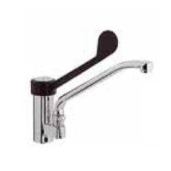 Robinet mélangeur monotrou commande au coude