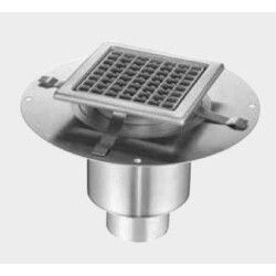 Siphon inox Panier Sortie D100 L200 P200 Vertical grille caillebotis