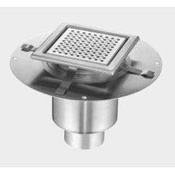 Siphon inox Panier Sortie D100 L200 P200 Vertical grille trous D6