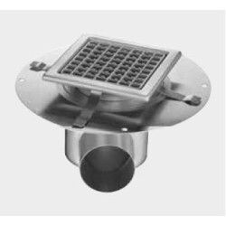 Siphon inox Panier Sortie D100 L200 P200 Latéral grille caillebotis