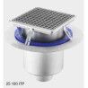 Siphon inox Panier Sortie D100 L255 P255 Vertical grille caillebotis