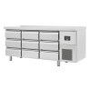 Table réfrigérée Positive Sans dosseret 457L 9 tiroirs Dessus inox