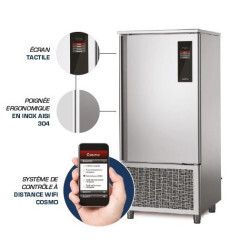 Cellule Refroidissement Congélation rapide 10 double niveaux GN1/1 et 600x400