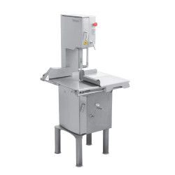 Scie à os Inox Triphasé  Lame 2170x16mm Sur Socle plateau fixe